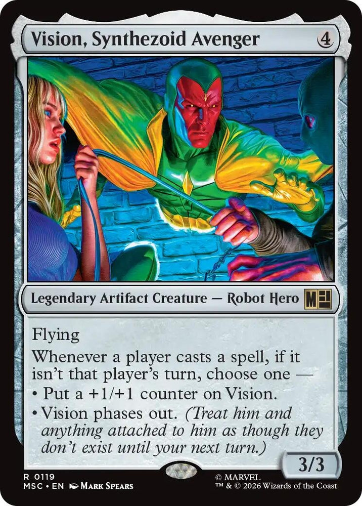 Image for Vision, Synthezoid Avenger (Surge Foil) (119) [Commander: Marvel Super Heroes] (MSC) - Magic: The Gathering
