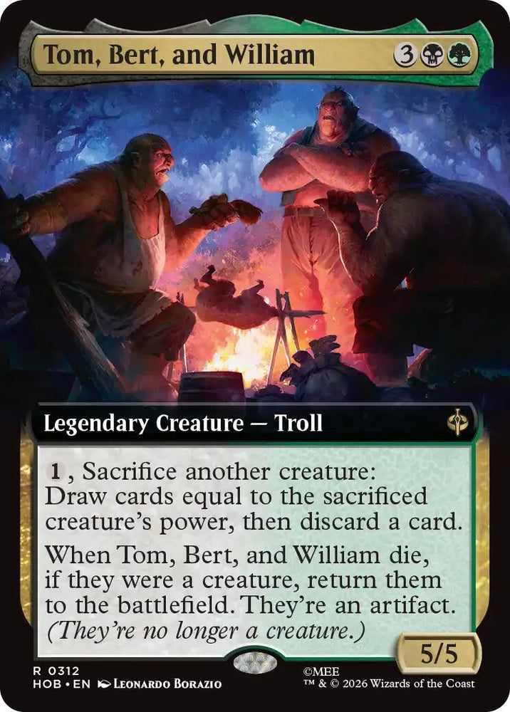Image for Tom, Bert, and William (Extended Art) (312) [The Hobbit] (HOB) - Magic: The Gathering