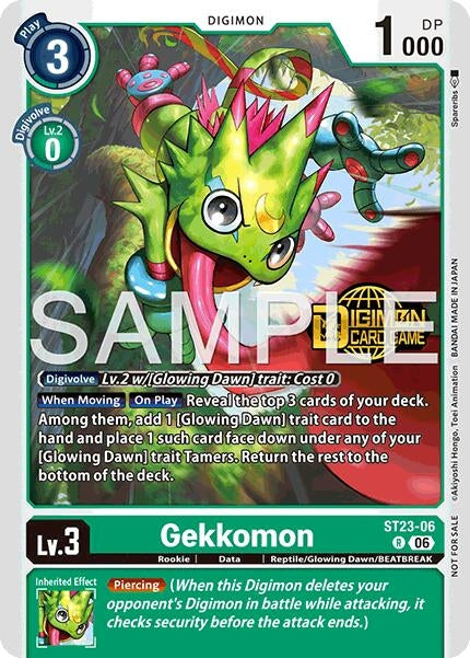 Image for Gekkomon (Welcome Tamers Pack Vol.2) (ST23-06 R) [Starter Deck 23: Beatbreak Release Event Cards] - Digimon Card Game