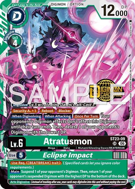 Image for Atratusmon // Eclipse Impact (Welcome Tamers Pack Vol.2) (ST23-09 SR) [Starter Deck 23: Beatbreak Release Event Cards] - Digimon Card Game