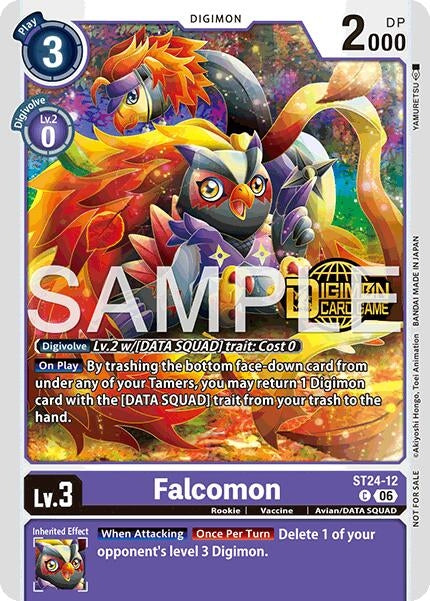 Image for Falcomon (Welcome Tamers Pack Vol.2) (ST24-12 C) [Starter Deck 24: Data Squad Release Event Cards] - Digimon Card Game
