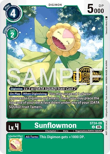 Image for Sunflowmon (Welcome Tamers Pack Vol.2) (ST24-09 U) [Starter Deck 24: Data Squad Release Event Cards] - Digimon Card Game