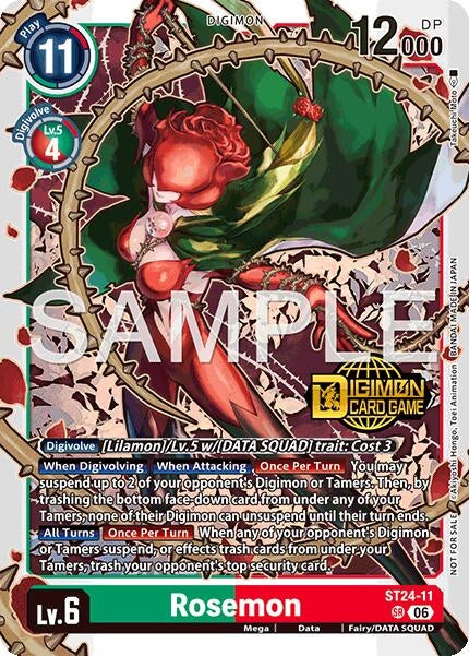 Image for Rosemon (Welcome Tamers Pack Vol.2) (ST24-11 SR) [Starter Deck 24: Data Squad Release Event Cards] - Digimon Card Game