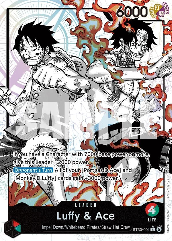 Image for Luffy & Ace (Parallel) (ST30-001) [Starter Deck EX: Luffy & Ace] - One Piece Card Game
