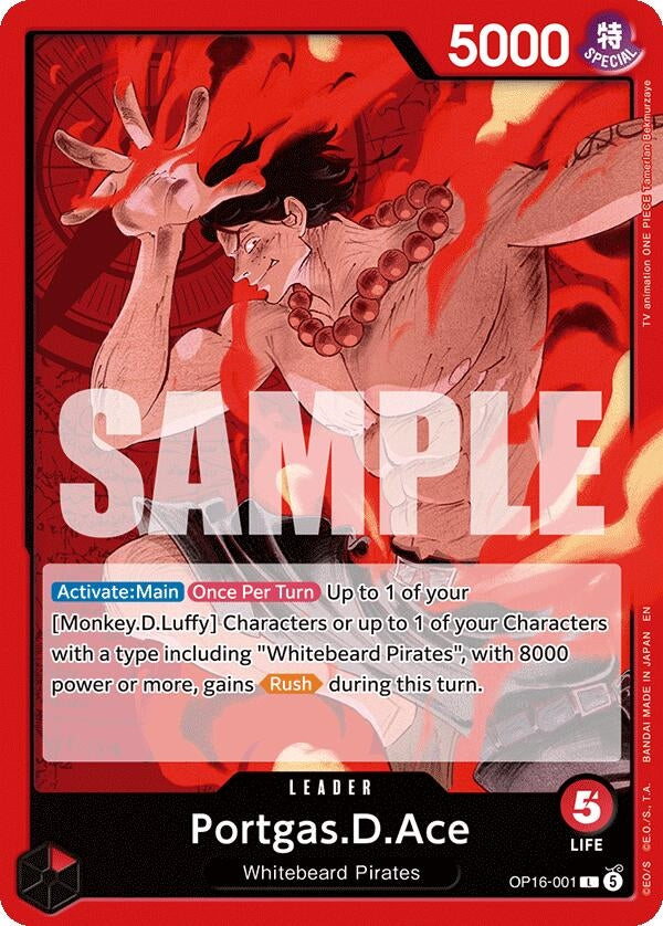 Image for Portgas.D.Ace (001) (OP16-001) [The Time of Battle] - One Piece Card Game