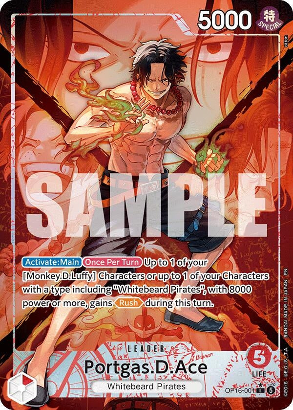 Image for Portgas.D.Ace (001) (Alternate Art) (OP16-001) [The Time of Battle] - One Piece Card Game