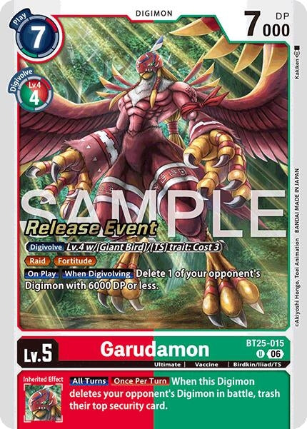 Garudamon (BT25-015 U) [Dual Revolution Release Event Cards]