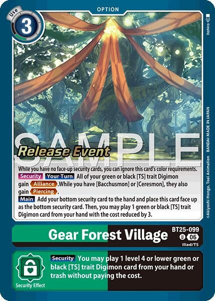 Gear Forest Village (BT25-099 U) [Dual Revolution Release Event Cards]