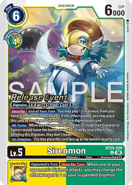 Sirenmon (BT25-039 R) [Dual Revolution Release Event Cards]