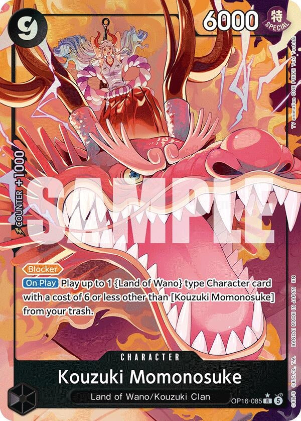 Image for Kouzuki Momonosuke (085) (Alternate Art) (OP16-085) [The Time of Battle] - One Piece Card Game