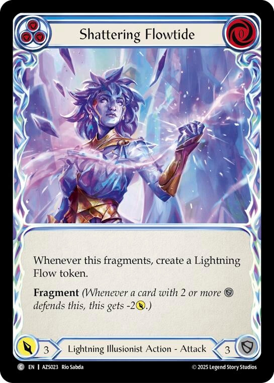 Image for Shattering Flowtide (Blue) (AZS023) [Armory Deck: Zyggy] - Flesh and Blood TCG