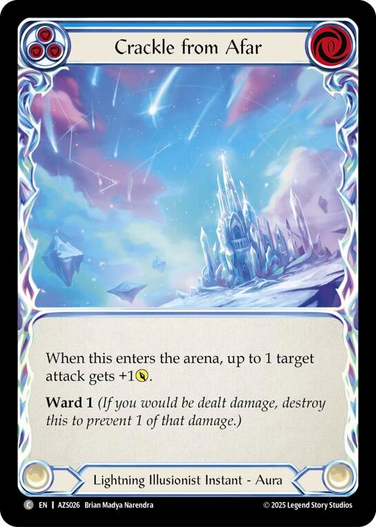 Image for Crackle From Afar (Blue) (AZS026) [Armory Deck: Zyggy] - Flesh and Blood TCG
