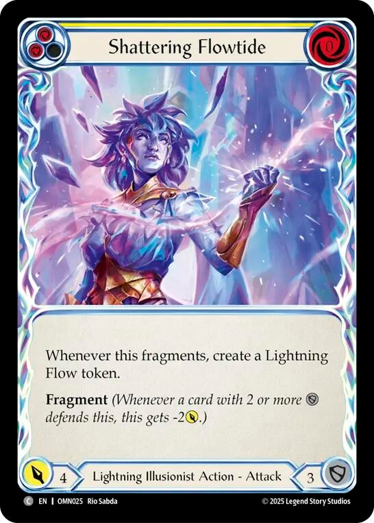 Image for Shattering Flowtide (Yellow) (OMN025) [Omens of the Third Age] - Flesh and Blood TCG