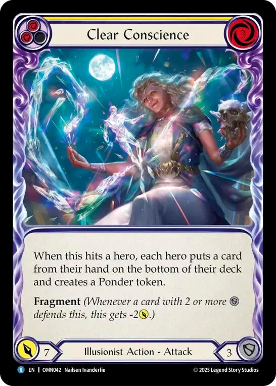 Image for Clear Conscience (Yellow) (OMN042) [Omens of the Third Age] - Flesh and Blood TCG