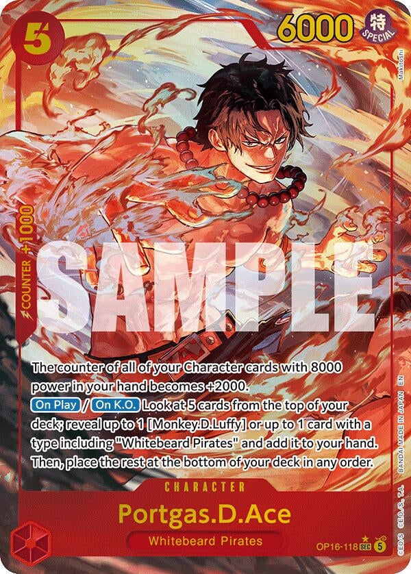 Image for Portgas.D.Ace (118) (Alternate Art) (OP16-118) [The Time of Battle] - One Piece Card Game