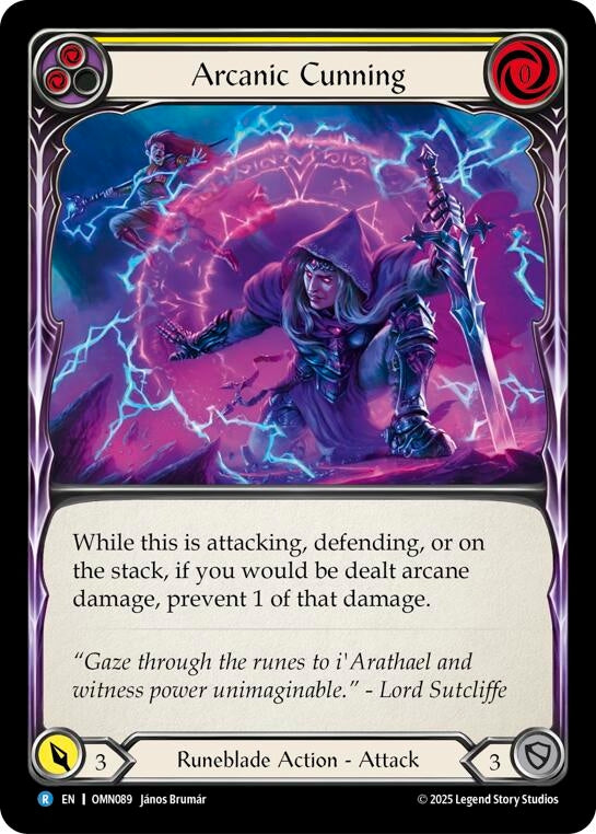 Image for Arcanic Cunning (Yellow) (OMN089) [Omens of the Third Age] - Flesh and Blood TCG