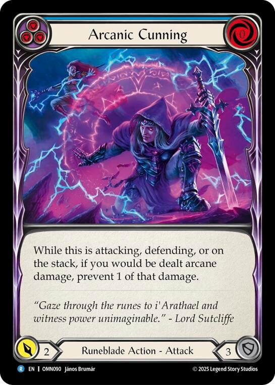 Image for Arcanic Cunning (Blue) (OMN090) [Omens of the Third Age] - Flesh and Blood TCG
