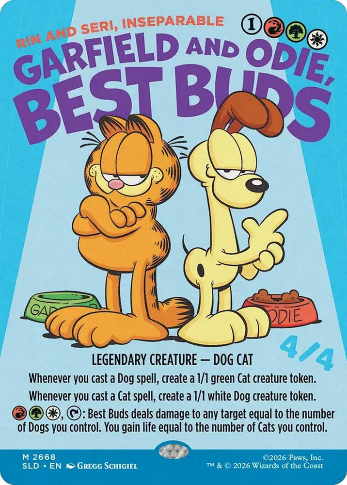 Image for Garfield and Odie, Best Buds - Rin and Seri, Inseparable (2668) [Secret Lair Drop Series] (SLD) - Magic: The Gathering