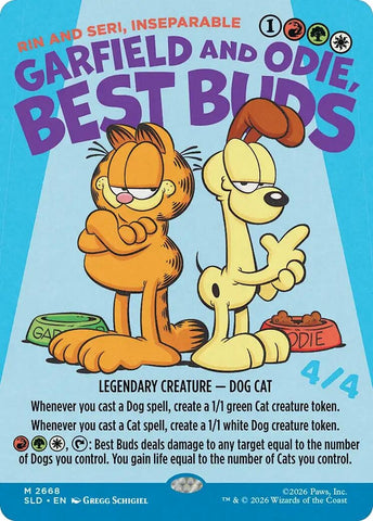 Image for Garfield and Odie, Best Buds - Rin and Seri, Inseparable (2668) [Secret Lair Drop Series] (SLD) - Magic: The Gathering