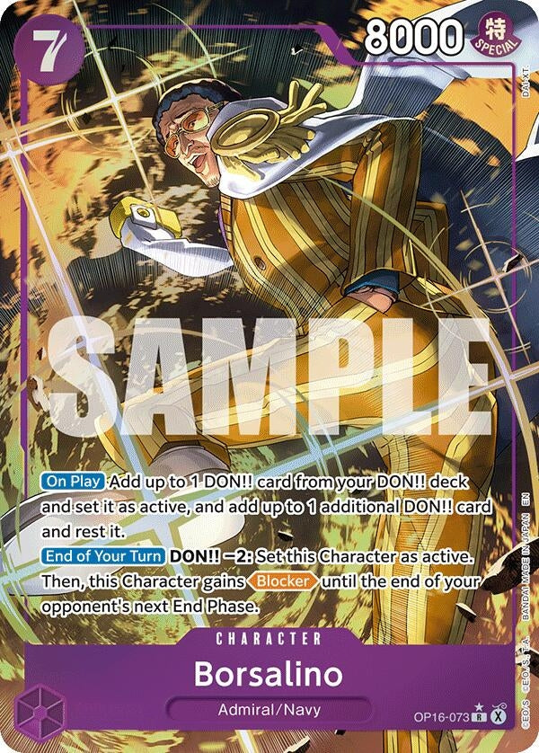 Image for Borsalino (Alternate Art) (OP16-073) [The Time of Battle] - One Piece Card Game