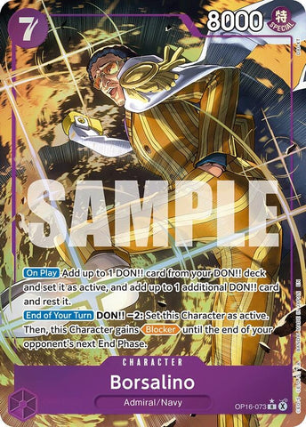 Image for Borsalino (Alternate Art) (OP16-073) [The Time of Battle] - One Piece Card Game