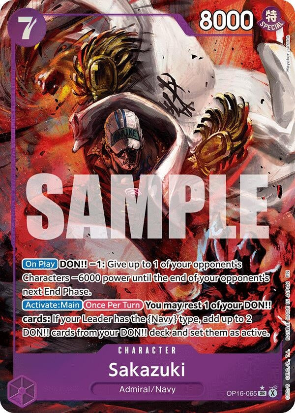 Image for Sakazuki (Alternate Art) (OP16-065) [The Time of Battle] - One Piece Card Game