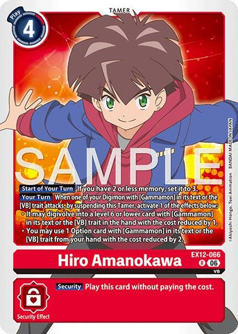 Image for Hiro Amanokawa (EX12-066 R) [Digital World Shambala] (EX-12) - Digimon Card Game
