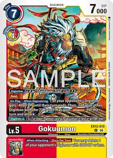 Image for Gokuumon (EX12-015 U) [Digital World Shambala] (EX-12) - Digimon Card Game