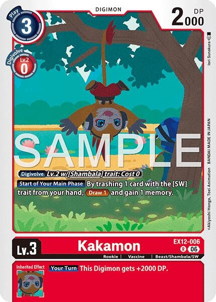 Image for Kakamon (EX12-006 R) [Digital World Shambala] (EX-12) - Digimon Card Game