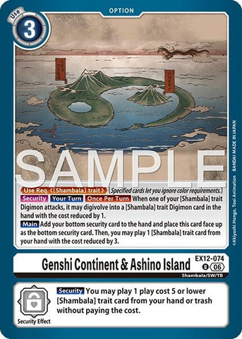 Image for Genshi Continent & Ashino Island (EX12-074 U) [Digital World Shambala] (EX-12) - Digimon Card Game