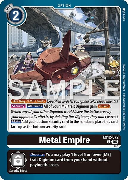 Image for Metal Empire (EX12-072 C) [Digital World Shambala] (EX-12) - Digimon Card Game