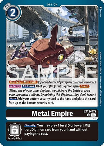 Image for Metal Empire (EX12-072 C) [Digital World Shambala] (EX-12) - Digimon Card Game
