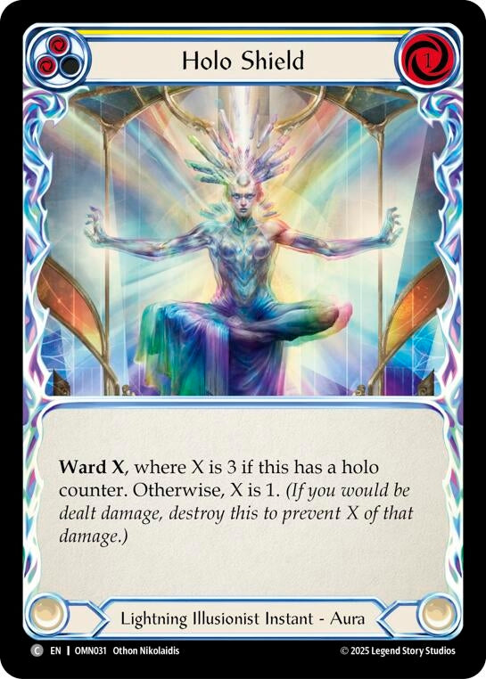 Image for Holo Shield (Yellow) (OMN031) [Omens of the Third Age] - Flesh and Blood TCG