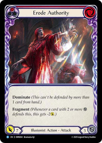 Image for Erode Authority (Red) (OMN044) [Omens of the Third Age] - Flesh and Blood TCG