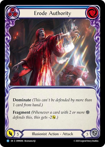 Image for Erode Authority (Blue) (OMN046) [Omens of the Third Age] - Flesh and Blood TCG