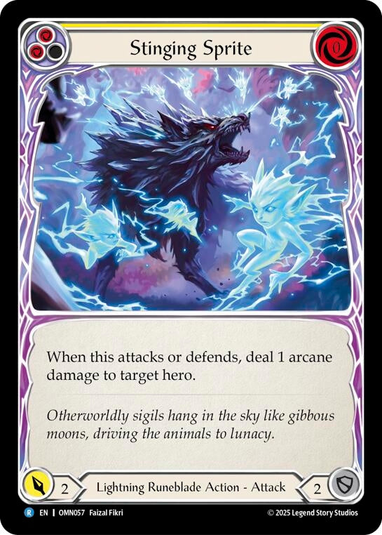 Image for Stinging Sprite (Yellow) (OMN057) [Omens of the Third Age] - Flesh and Blood TCG