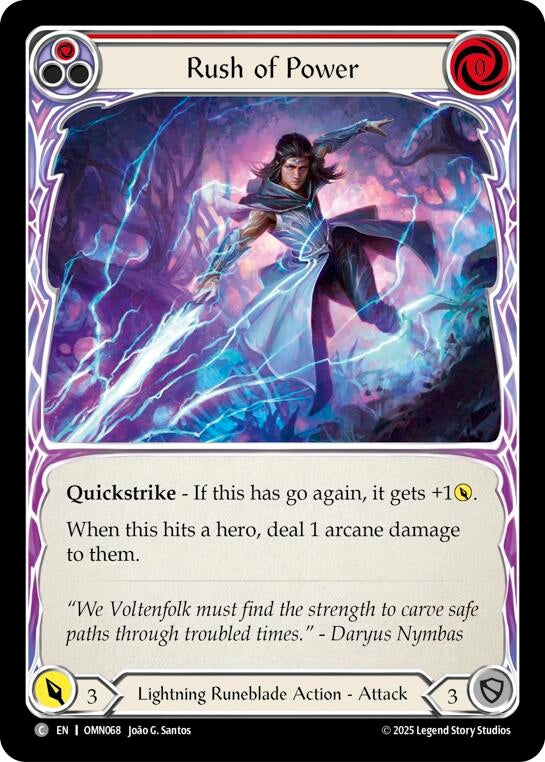 Image for Rush Of Power (Red) (OMN068) [Omens of the Third Age] - Flesh and Blood TCG