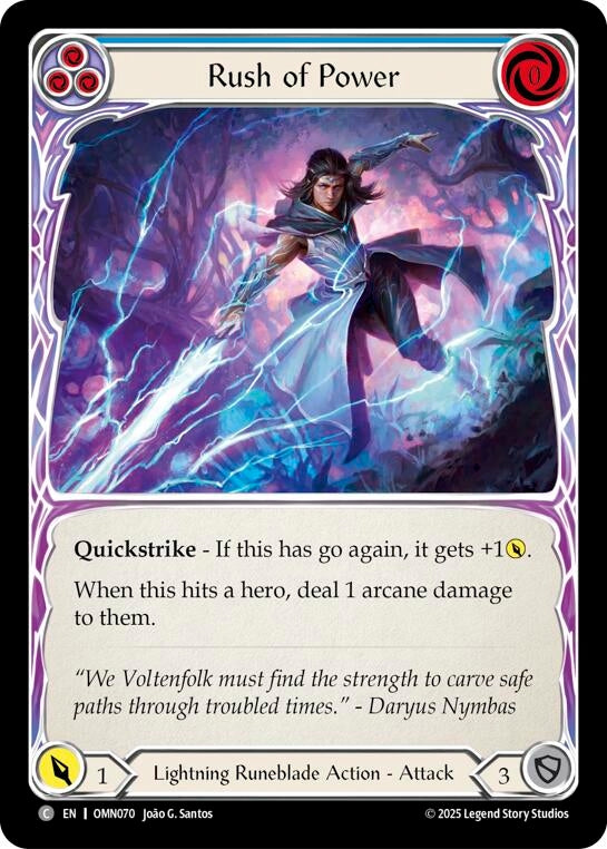 Image for Rush Of Power (Blue) (OMN070) [Omens of the Third Age] - Flesh and Blood TCG