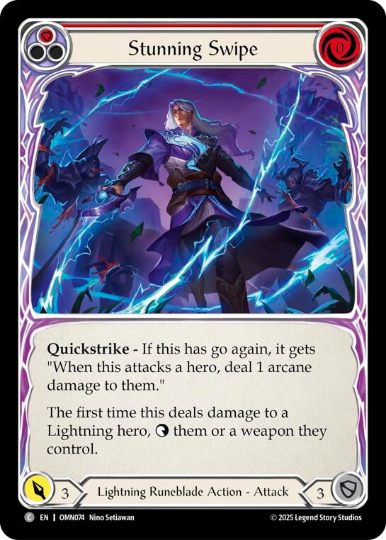 Image for Stunning Swipe (Red) (OMN074) [Omens of the Third Age] - Flesh and Blood TCG