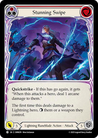 Image for Stunning Swipe (Red) (OMN074) [Omens of the Third Age] - Flesh and Blood TCG