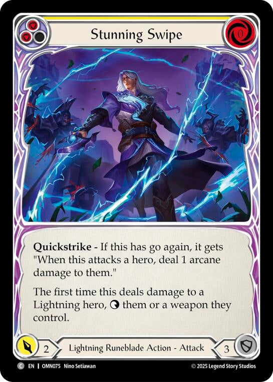 Image for Stunning Swipe (Yellow) (OMN075) [Omens of the Third Age] - Flesh and Blood TCG