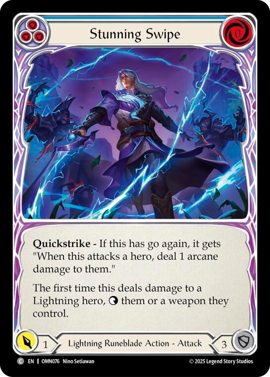 Image for Stunning Swipe (Blue) (OMN076) [Omens of the Third Age] - Flesh and Blood TCG