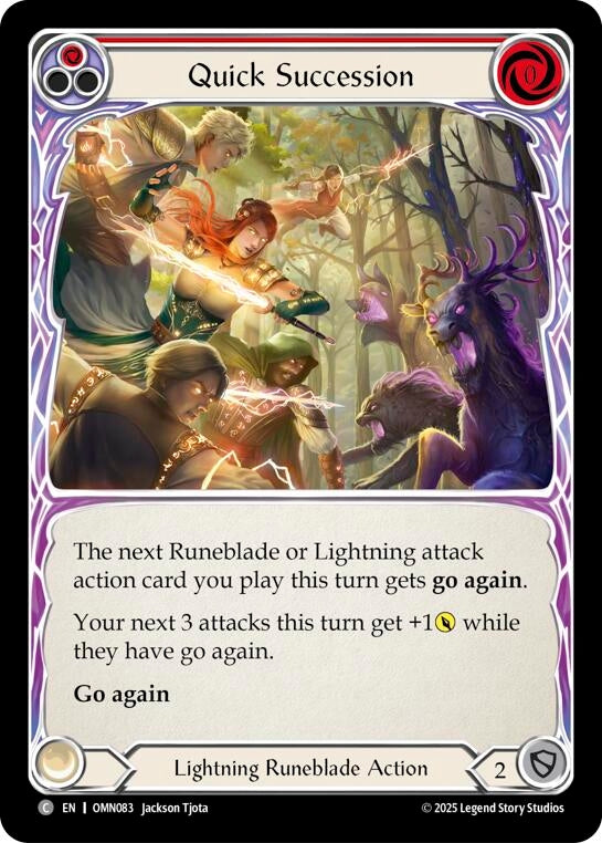Image for Quick Succession (Red) (OMN083) [Omens of the Third Age] - Flesh and Blood TCG