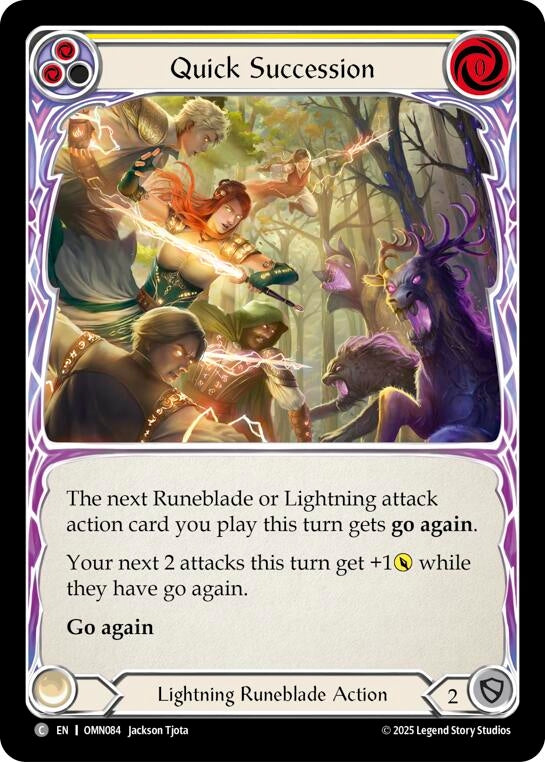 Image for Quick Succession (Yellow) (OMN084) [Omens of the Third Age] - Flesh and Blood TCG