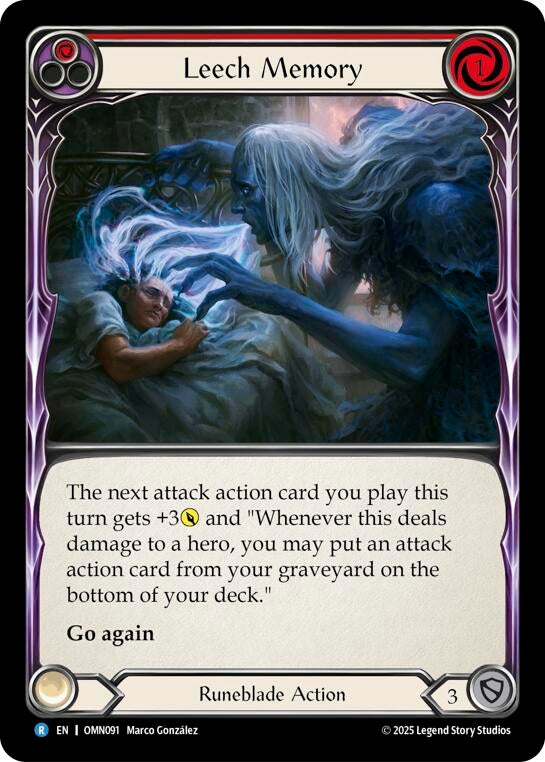 Image for Leech Memory (Red) (OMN091) [Omens of the Third Age] - Flesh and Blood TCG