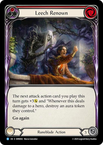 Image for Leech Renown (Red) (OMN092) [Omens of the Third Age] - Flesh and Blood TCG