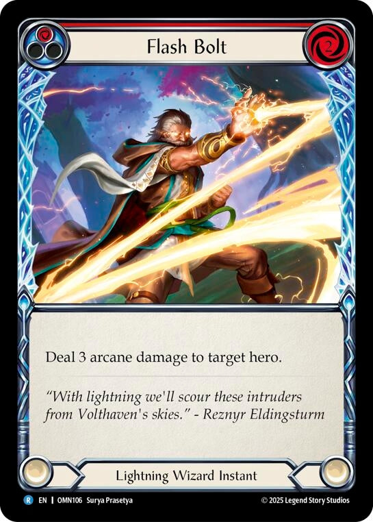 Image for Flash Bolt (Red) (OMN106) [Omens of the Third Age] - Flesh and Blood TCG