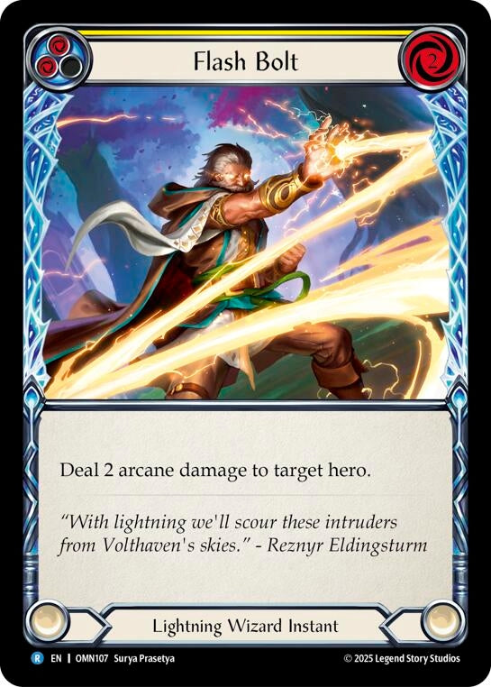 Image for Flash Bolt (Yellow) (OMN107) [Omens of the Third Age] - Flesh and Blood TCG