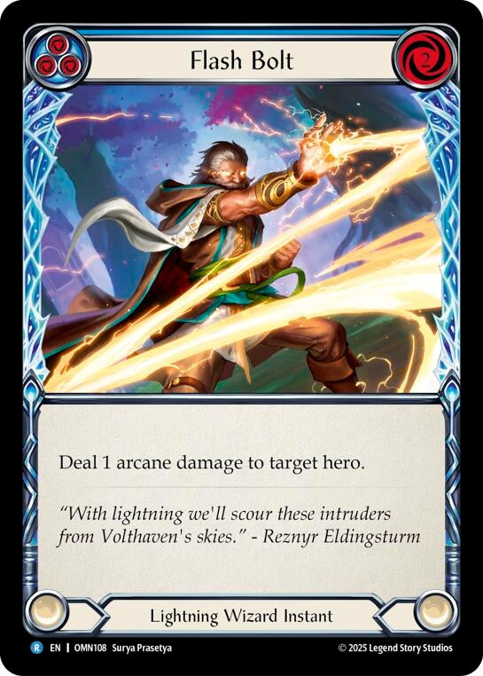 Image for Flash Bolt (Blue) (OMN108) [Omens of the Third Age] - Flesh and Blood TCG