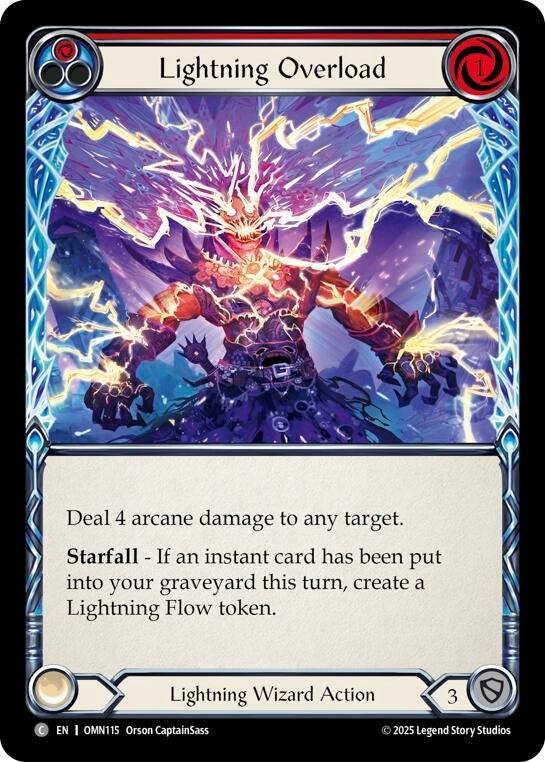 Image for Lightning Overload (Red) (OMN115) [Omens of the Third Age] - Flesh and Blood TCG